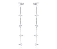  Silver Stud Earring With Chain STC-2200